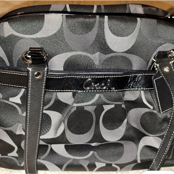 COACH ADDISON SIGNATURE BLACK NYLON TRAVEL DIAPER BAG F18376 - Picture 16 of 16